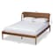 Baxton Studio Sadler Mid-Century Modern Ash Walnut Brown Finished Wood Full Size Platform Bed 174-10911-Zoro - alternate 3